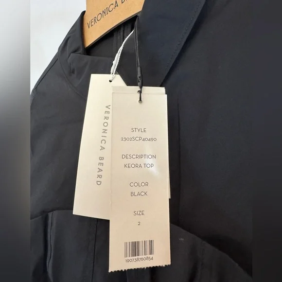 Veronica Beard Size 2 Black Keora Top - Picture 4 of 6